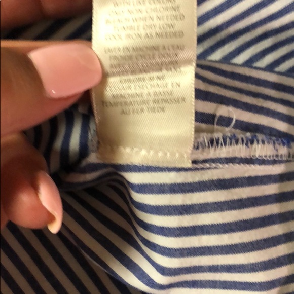 Blue and white stripe top. Size small - Picture 7 of 7